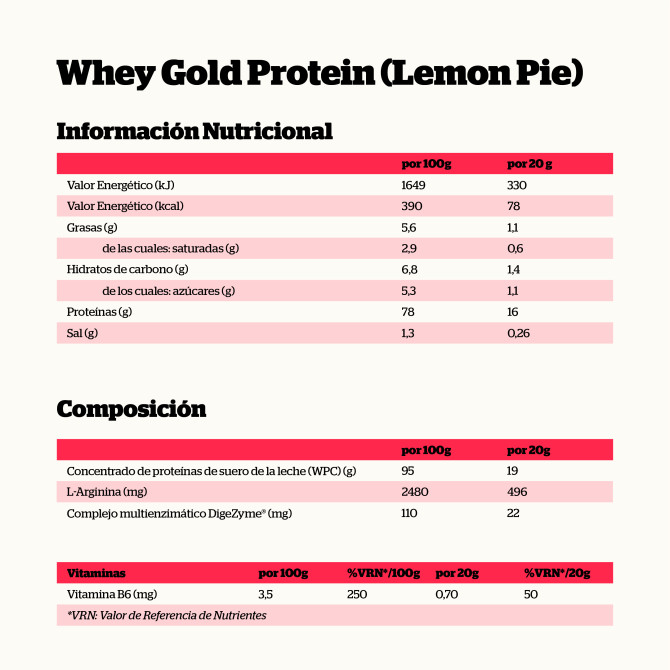 Whey Gold Protein Lemon Pie 500g