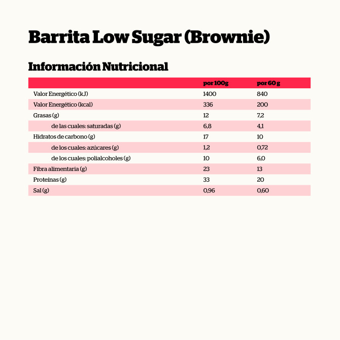Barritas Protein Low Sugar Brownie...